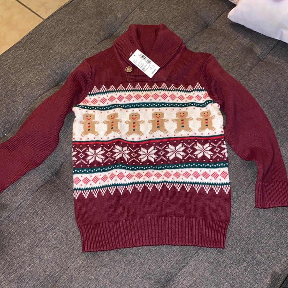 Children Place Ginger man Christmas Sweater 4T